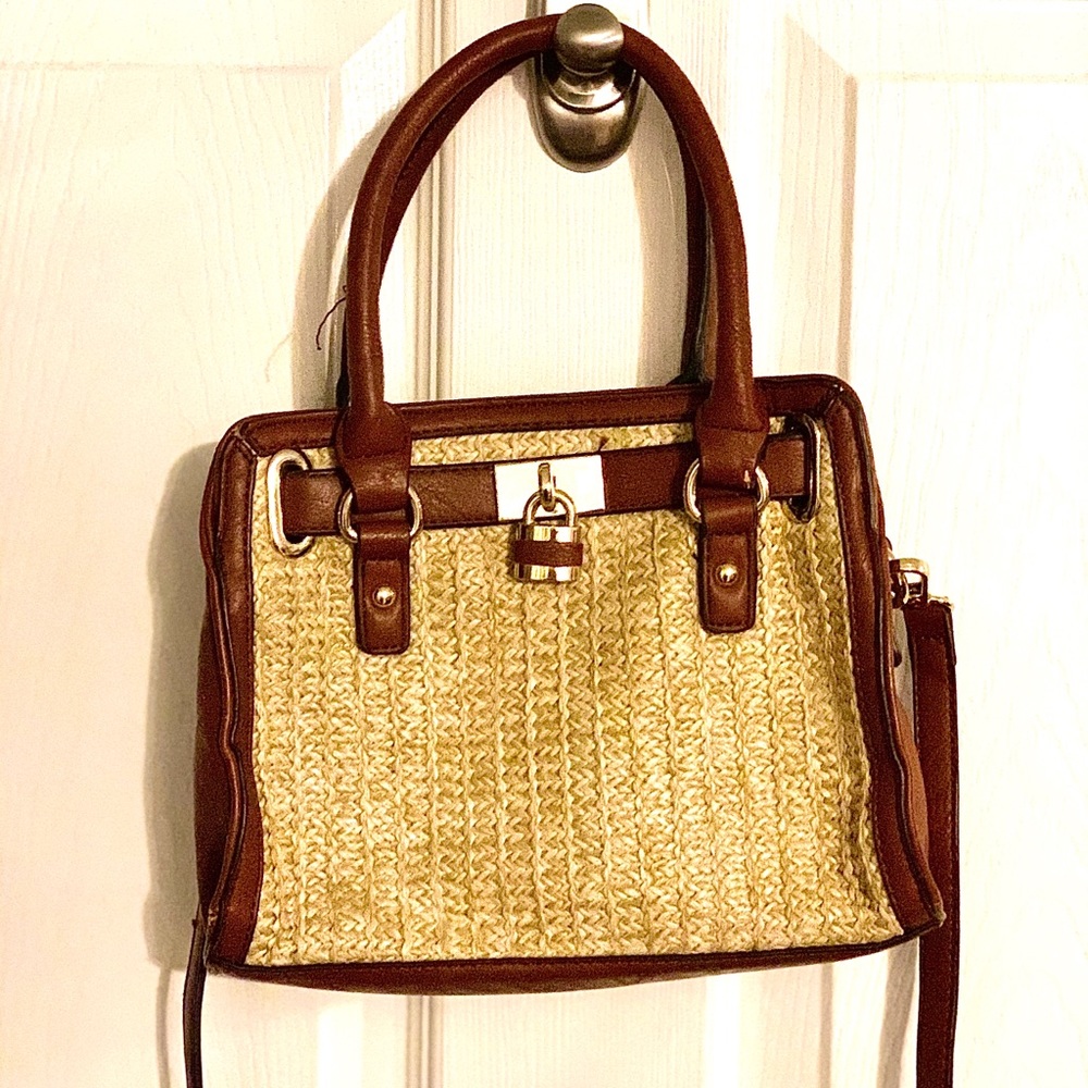 Small Basket Weave Crossbody Purse